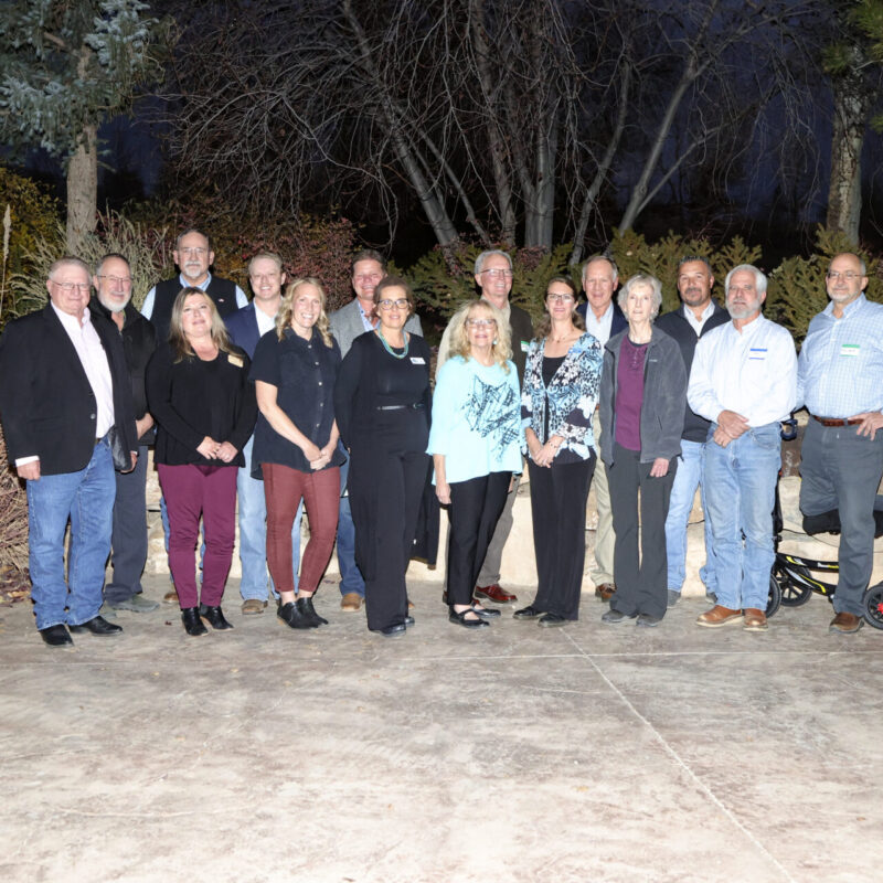 Picture of ODC Board of Directors at night lined up in a group